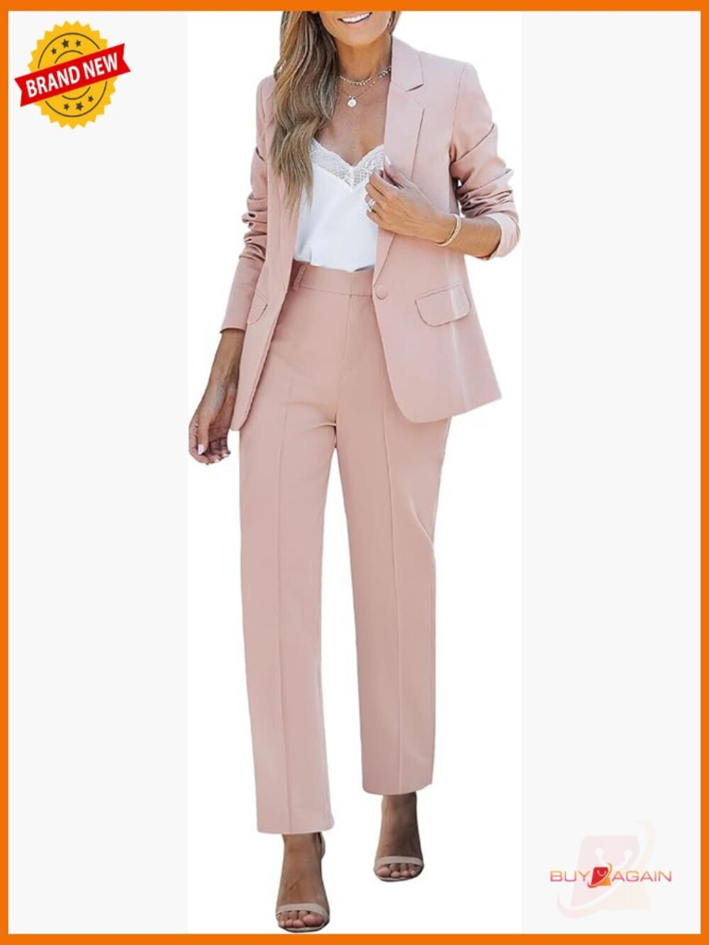 Women's Two Piece Blazer & Pants Suit Set Business Professional